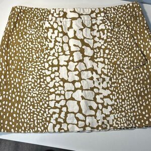 J Crew Python Mini Skirt Sz 12 Tawny Olive